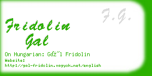 fridolin gal business card